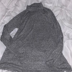 cowl neck gray sweater size medium